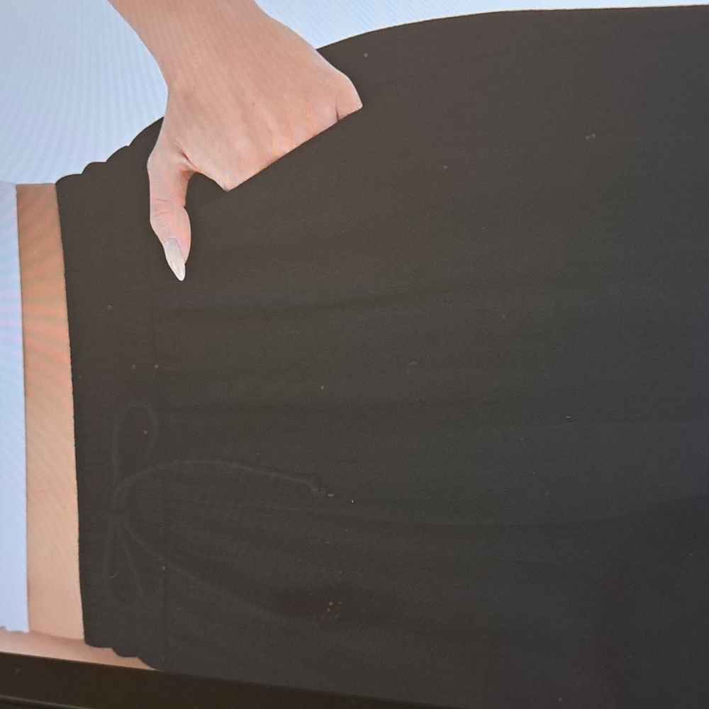 LARGE. (PETITE).   HALARA WIDE LEG CASUAL LINEN FEEL DRAWSTRING PANTS - Picture 3 of 9